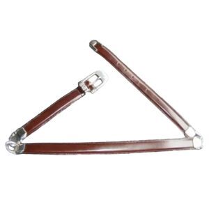 ENMON Belt, L, Brown Leather, Italian, hardware 32.25-36 length, 1" wide
